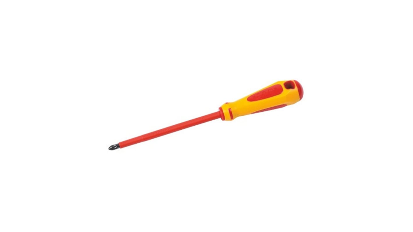 SAM Pozidriv  Screwdriver, 1 mm Tip, 125 mm Blade, VDE/1000V, 225 mm Overall