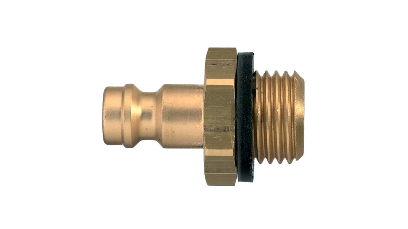 Legris Nickel Plated Brass Male Pneumatic Quick Connect Coupling, G 1/8 Male Male Thread