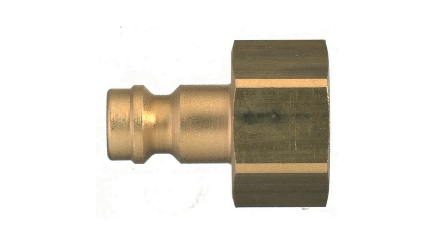 Legris Nickel Plated Brass Female Pneumatic Quick Connect Coupling, 1/4 in Female Female Thread