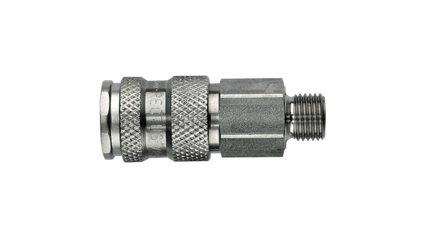 Raccord rapide pneumatique Legris, Filetage Mâle vers Mâle BSPP 1/4 in Male 23mm 1/4pouces Européen, Profil rectus en