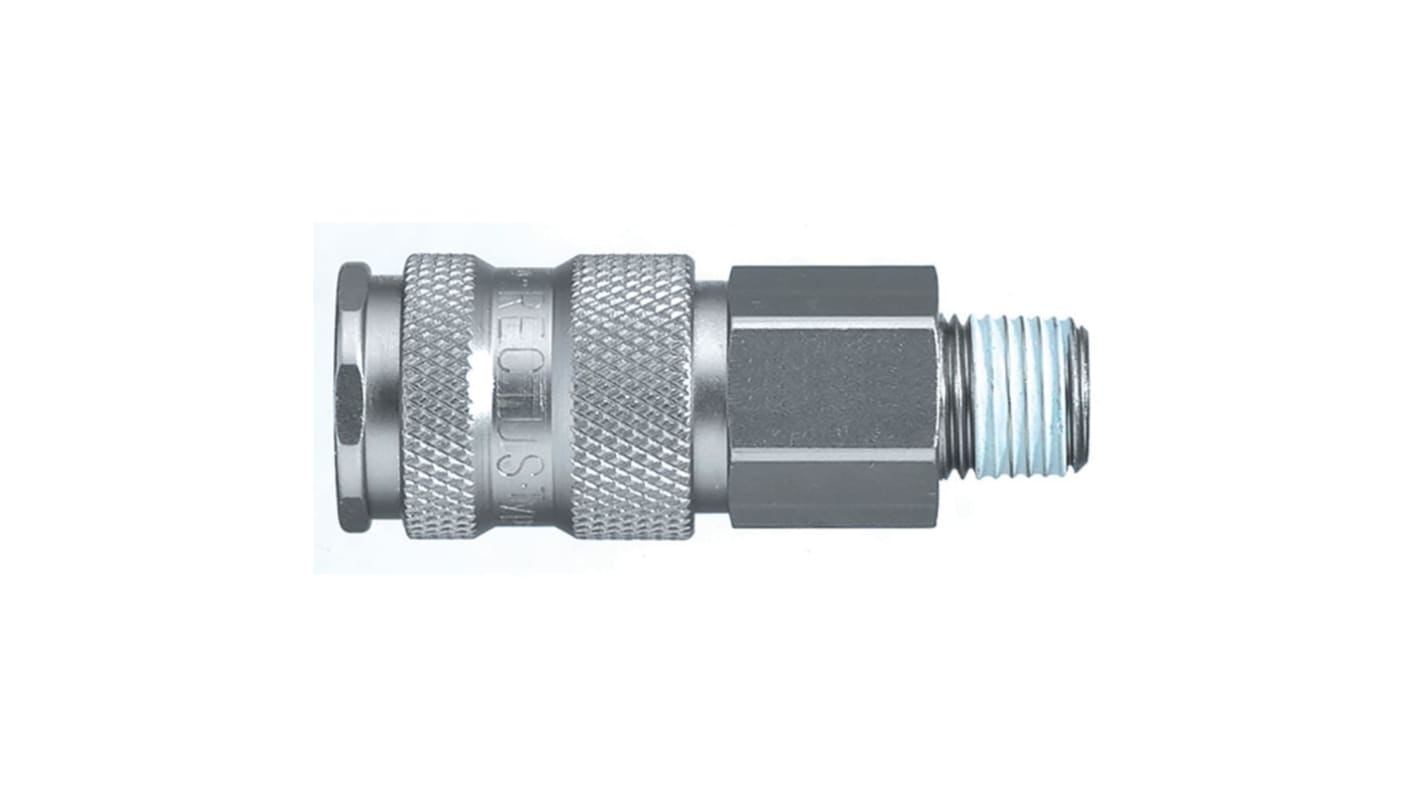 Raccord rapide pneumatique Legris, Filetage Mâle vers Mâle BSPP 3/8 in Male 23mm 3/8pouces Européen, Profil rectus en