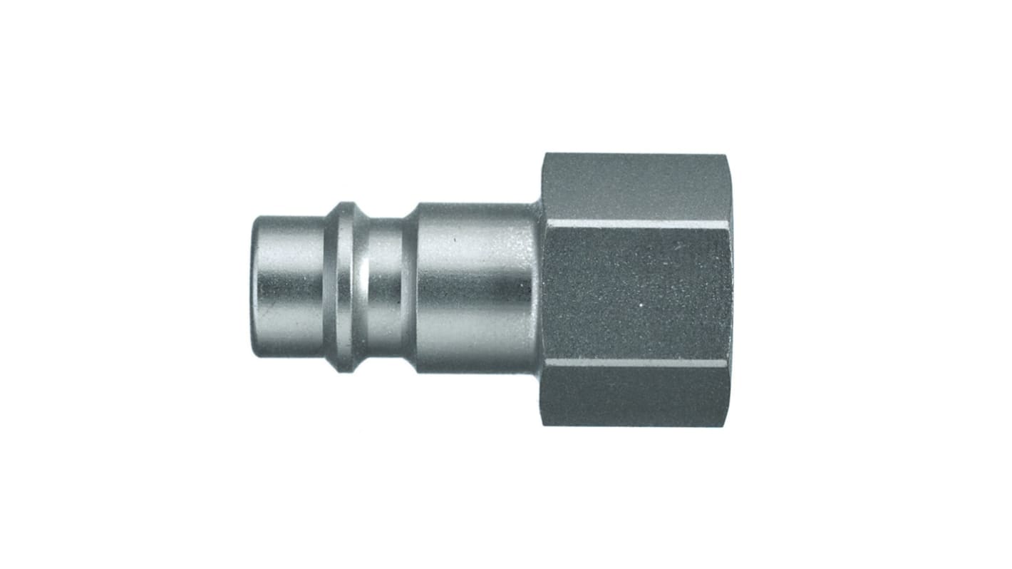 Legris Zinc Plated Steel Female Pneumatic Quick Connect Coupling, 3/8 in Female Female Thread