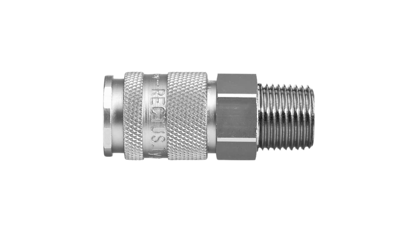 Raccord rapide pneumatique Legris, Filetage Mâle vers Mâle BSPT 1/2 in Male 27mm 1/2pouces Européen, Profil rectus en