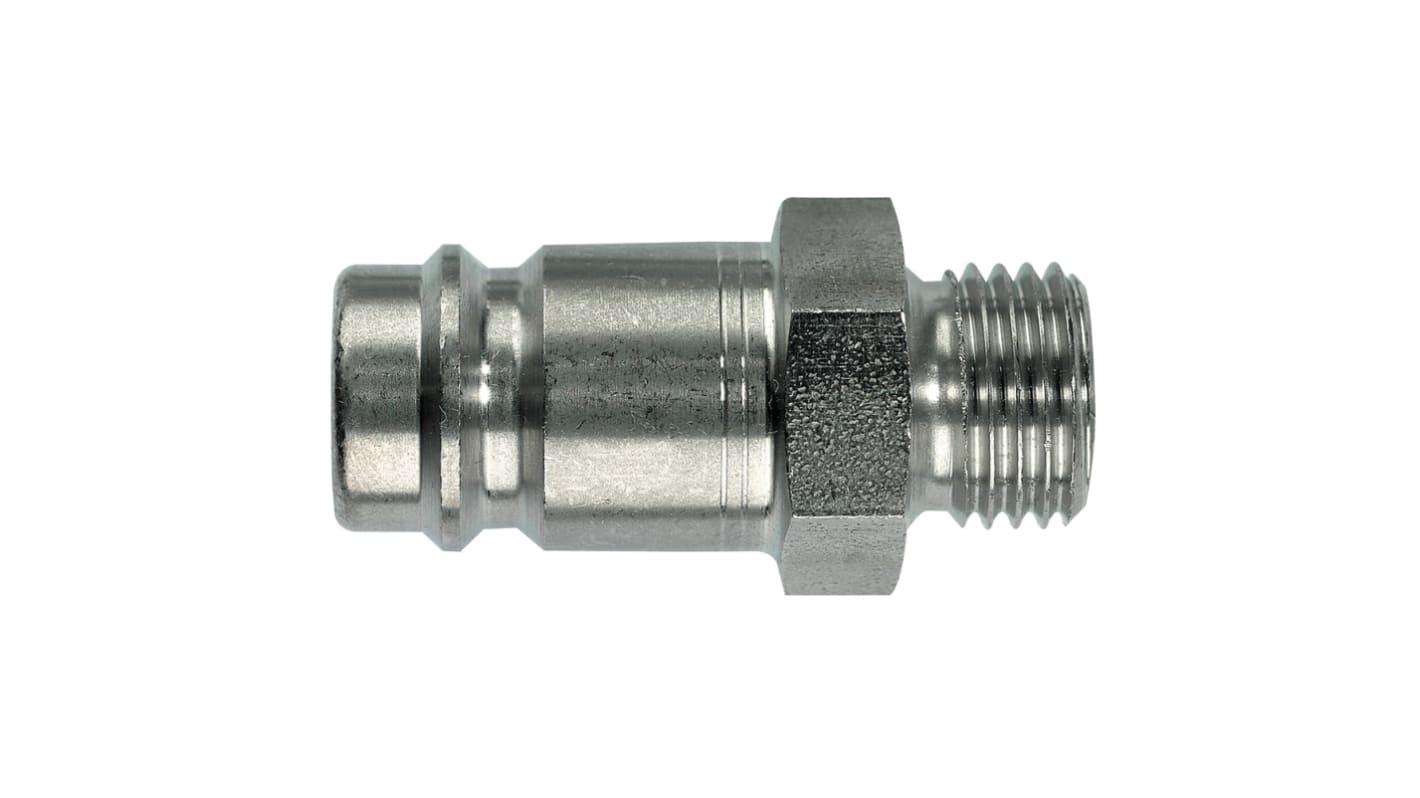 Raccord rapide pneumatique Legris, Filetage Mâle vers Mâle BSPP 3/8 in Male 3/8pouces Européen, Profil rectus en Acier