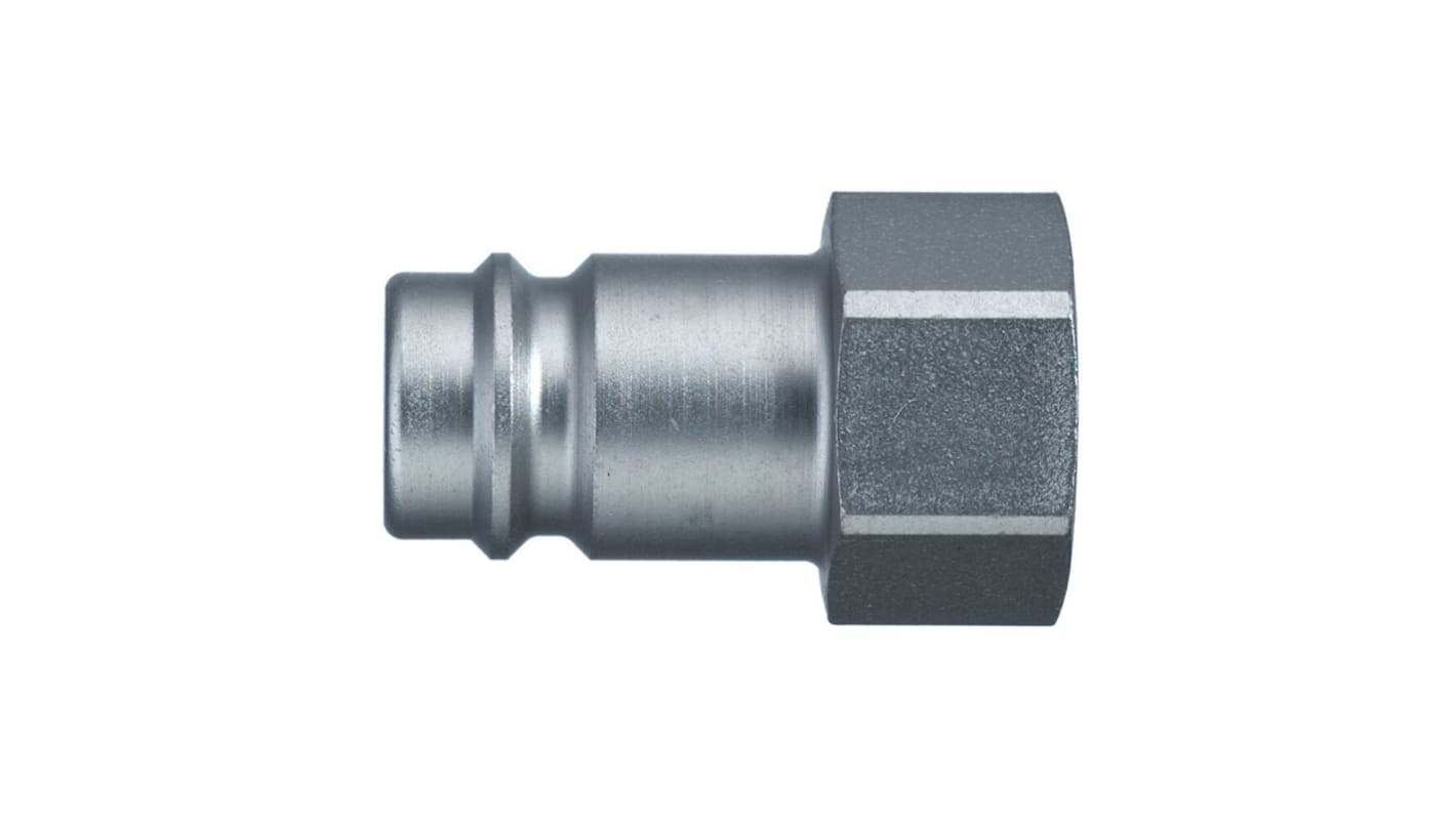 Legris Stainless Steel Female Pneumatic Quick Connect Coupling, 1/2 in Female Female Thread