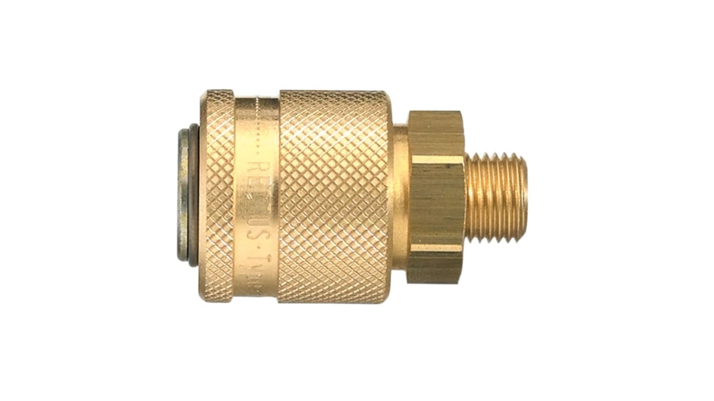 Legris Nickel Plated Brass Male Pneumatic Quick Connect Coupling, G 1/4 Male 30mm Male Thread