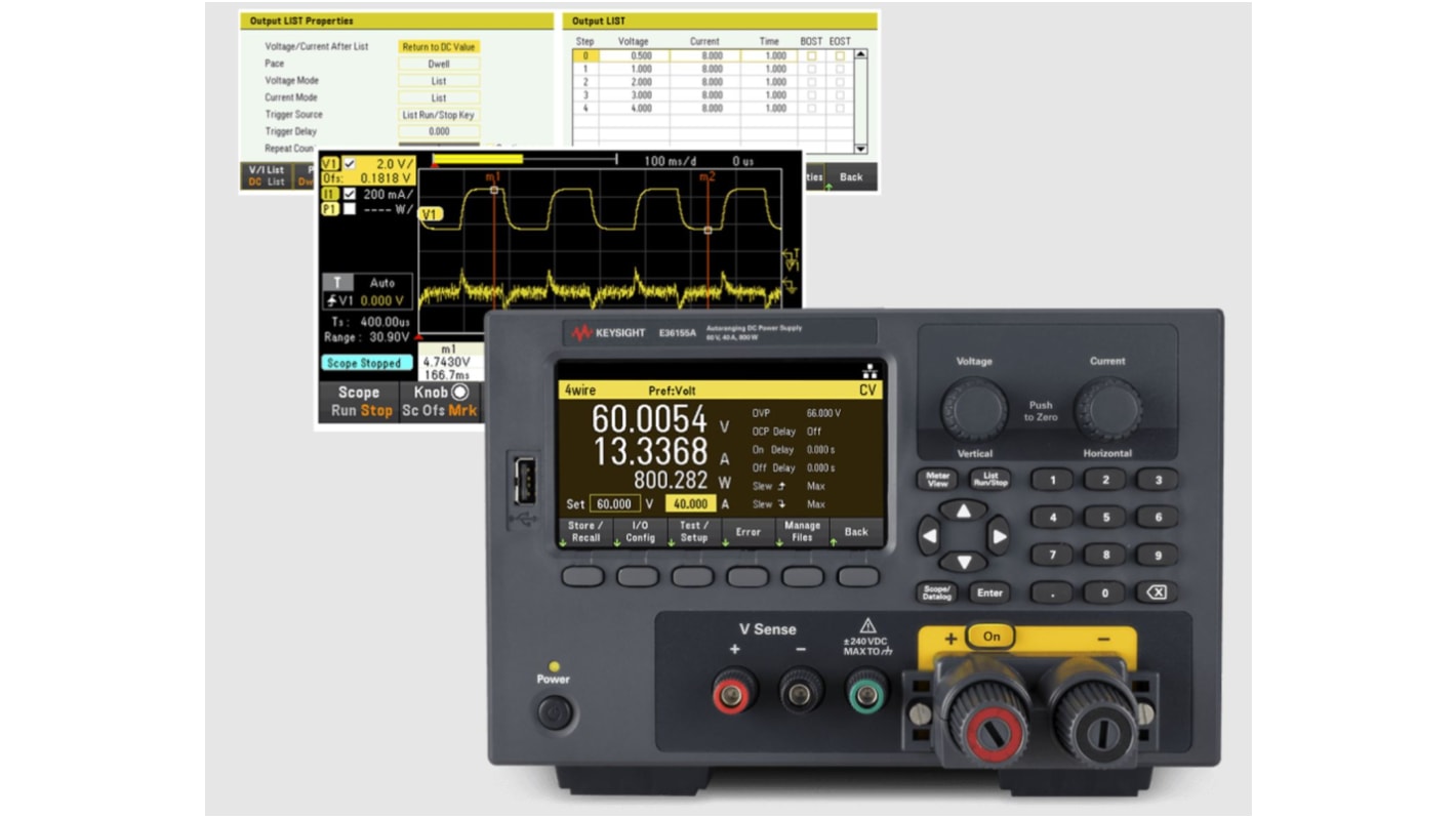 Keysight Technologies E36150 Series Digital Bench Power Supply, 60V, 40A, 1-Output, 800W