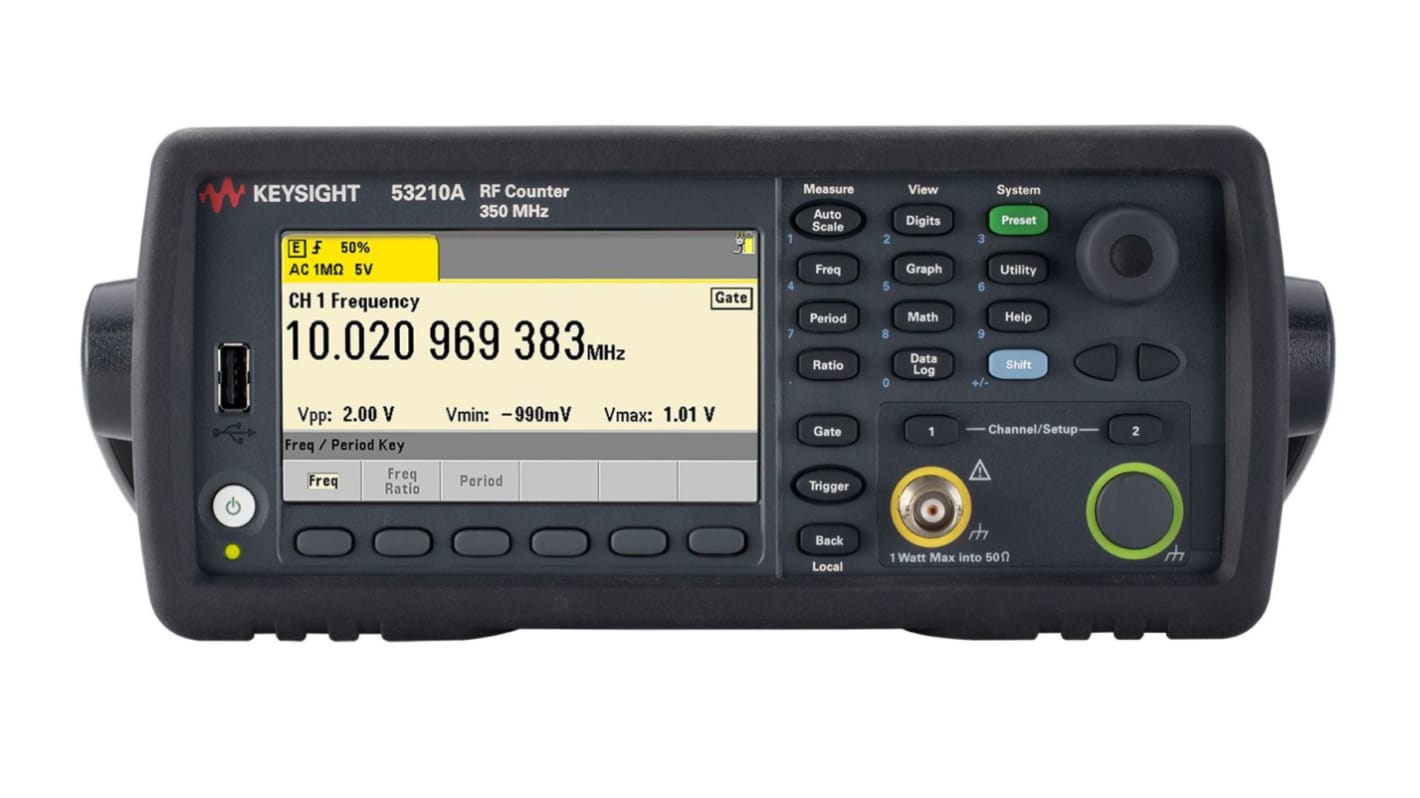 Keysight Technologies 53210A Frequency Counter, 350MHz Max, 10 digits/s Resolution