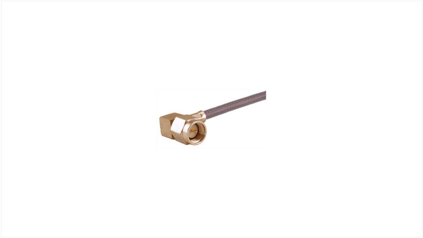 Huber+Suhner 16_SMA Series Plug Cable Mount Coaxial PCB Connector, 50Ω, Crimp Termination, Right Angle Body