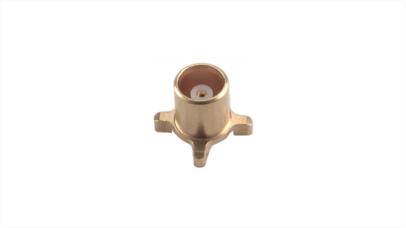 Huber+Suhner 82_MCX Series, Jack Surface Mount Coaxial PCB Connector, 50Ω, Surface Mount Termination, Straight Body