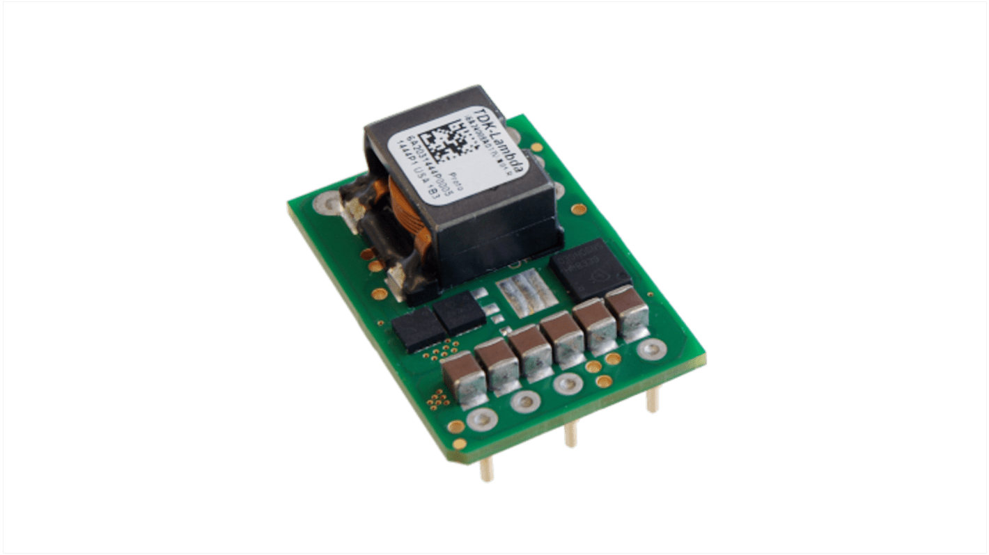 TDK-Lambda I6A4W DC-DC Converter, 3.3 → 15V dc/ 20A Output, 9 → 53 V dc Input, 250W, PCB Mount, +125°C