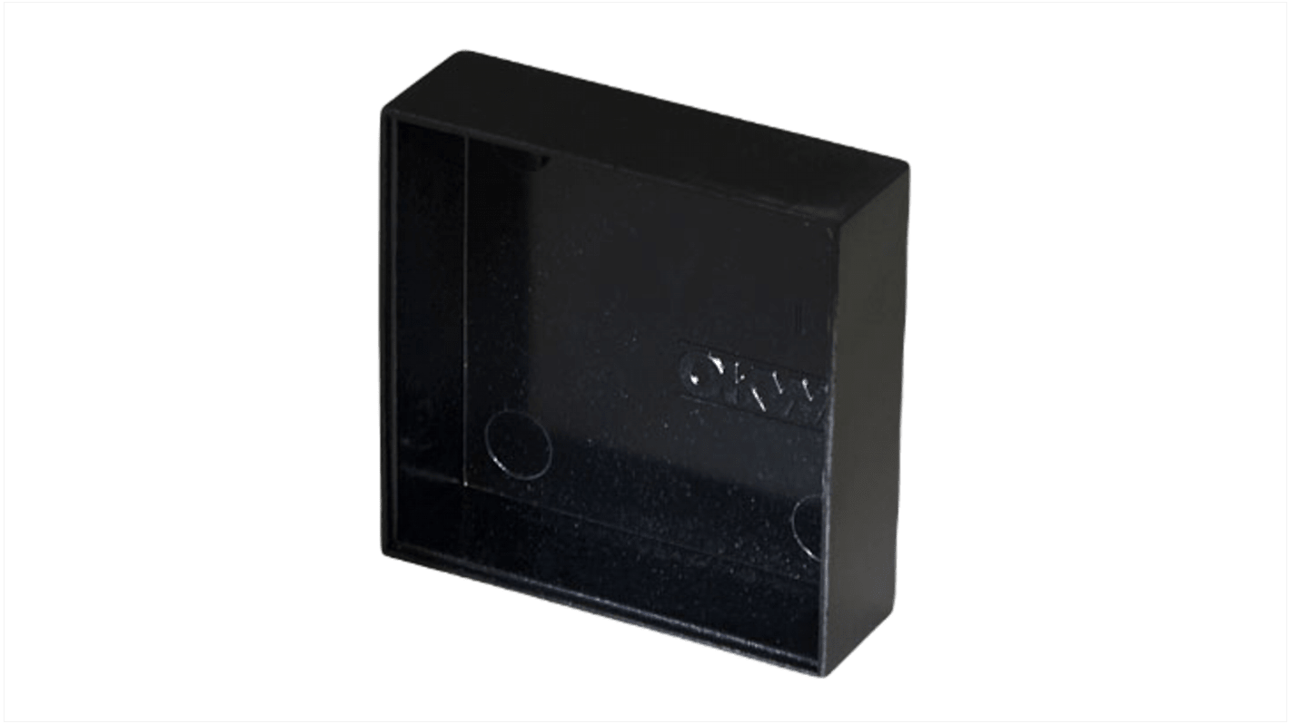 OKW Black PF Potting Box, 40 x 40 x 12.8mm