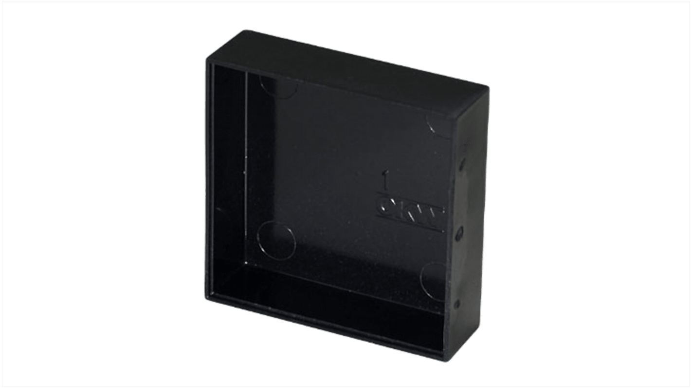 OKW Black PF Potting Box, 50.15 x 50.15 x 15.1mm