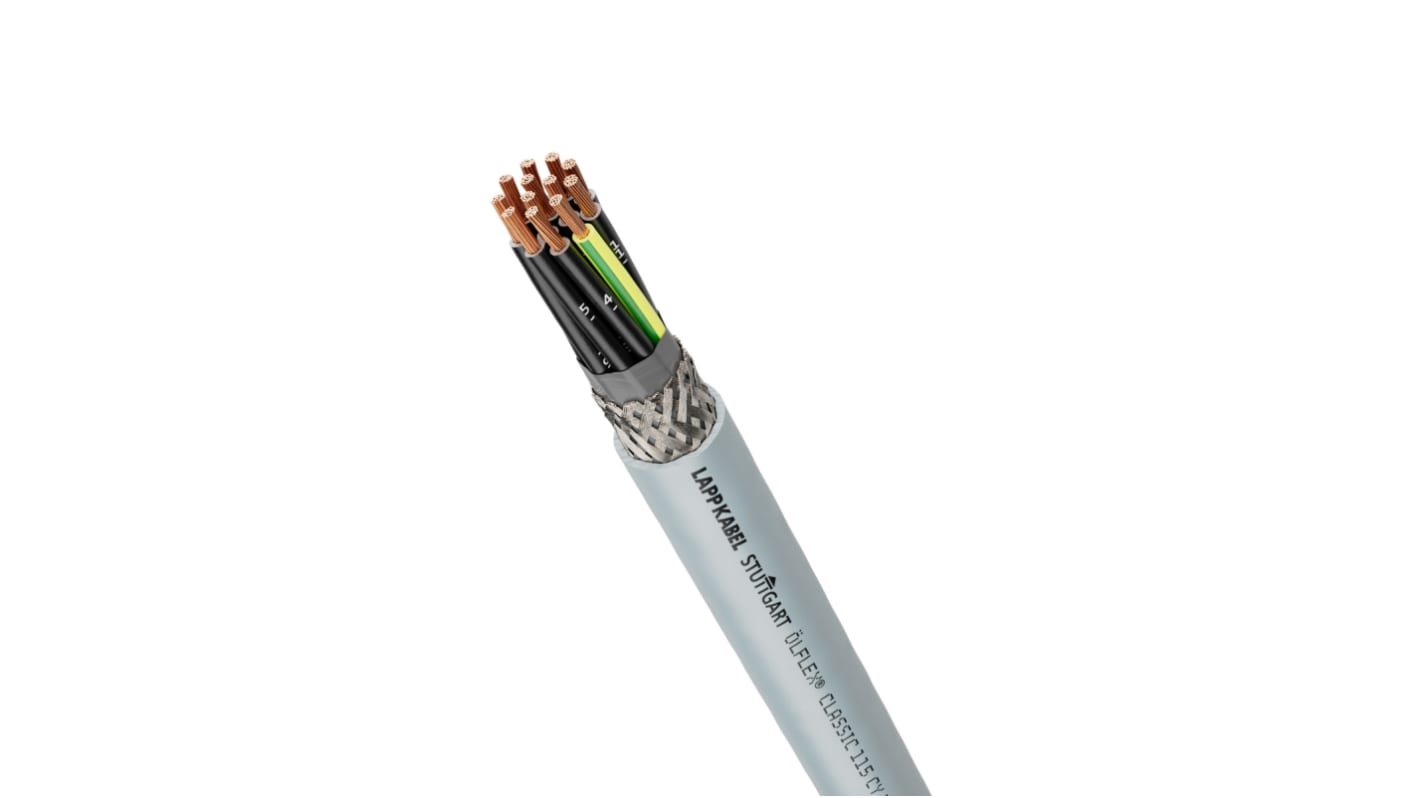 Cavo industriale multipolare schermato a 7 cond. 1 mm², 17 AWG, L. 100m