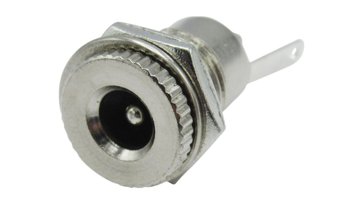 Adapter wtyczki Złącze zasilania DC typu jack średnica zew: 5.5mm Montaż na panelu średnica wew: 2.1mm 5A 12 V