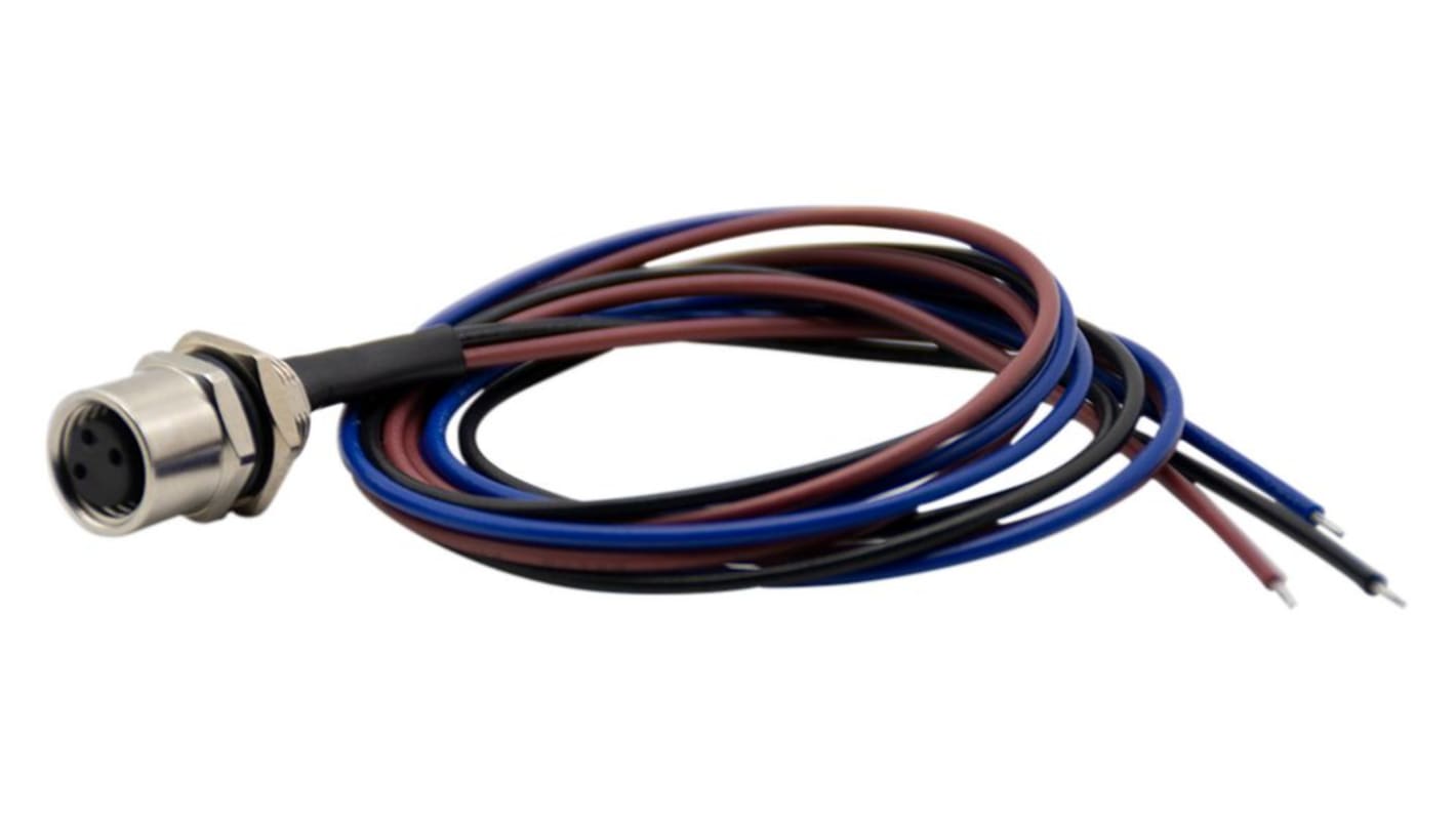 RND Connector, 3 Contacts, Panel Mount, M8 Connector, Socket, Female, IP67, RND 205 Series