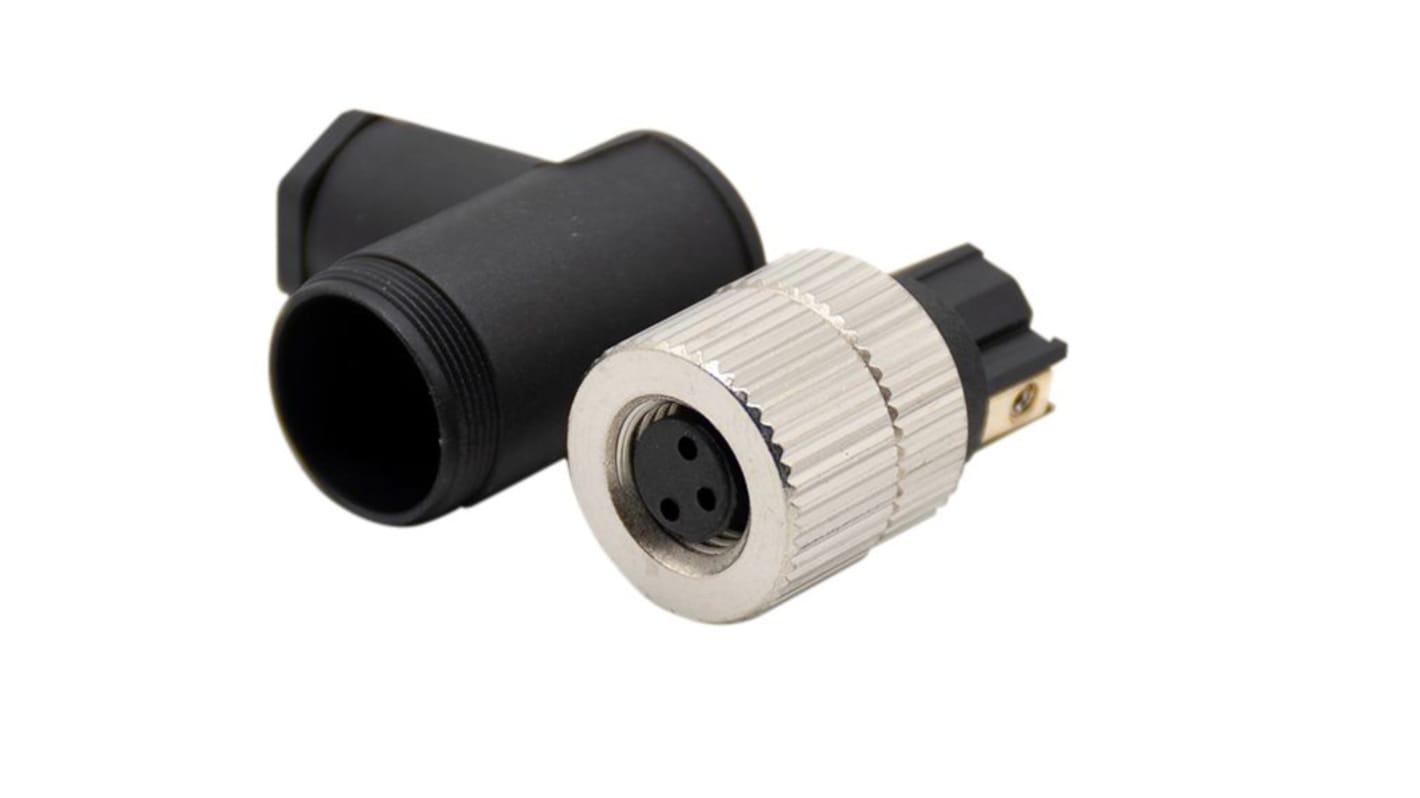 RND Connector, 3 Contacts, Cable Mount, M8 Connector, Socket, Female, IP67, RND 205 Series