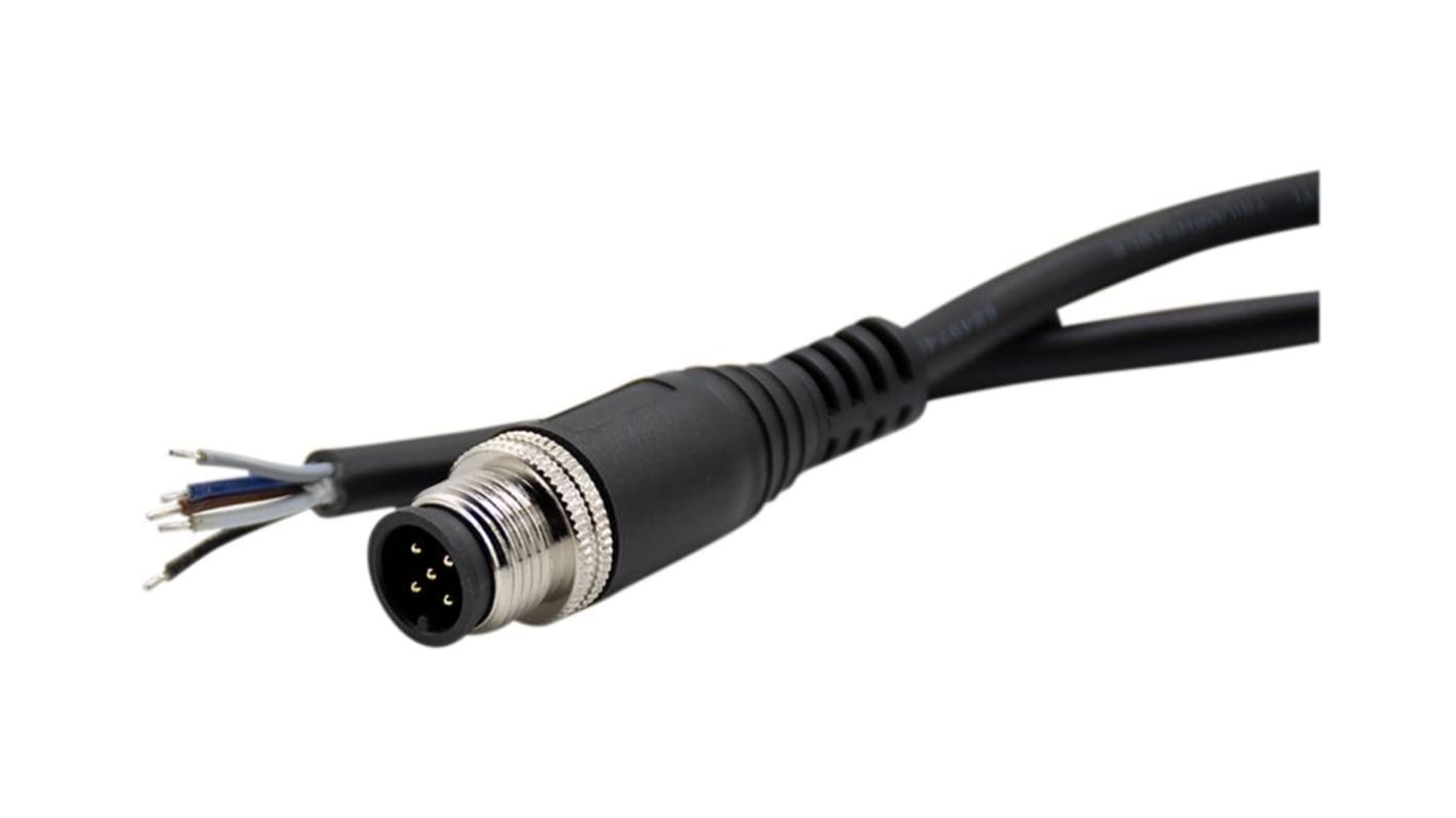 Złącze i kabel ze złączem Złącze M12 długość 5m Rodzaj A Męskie