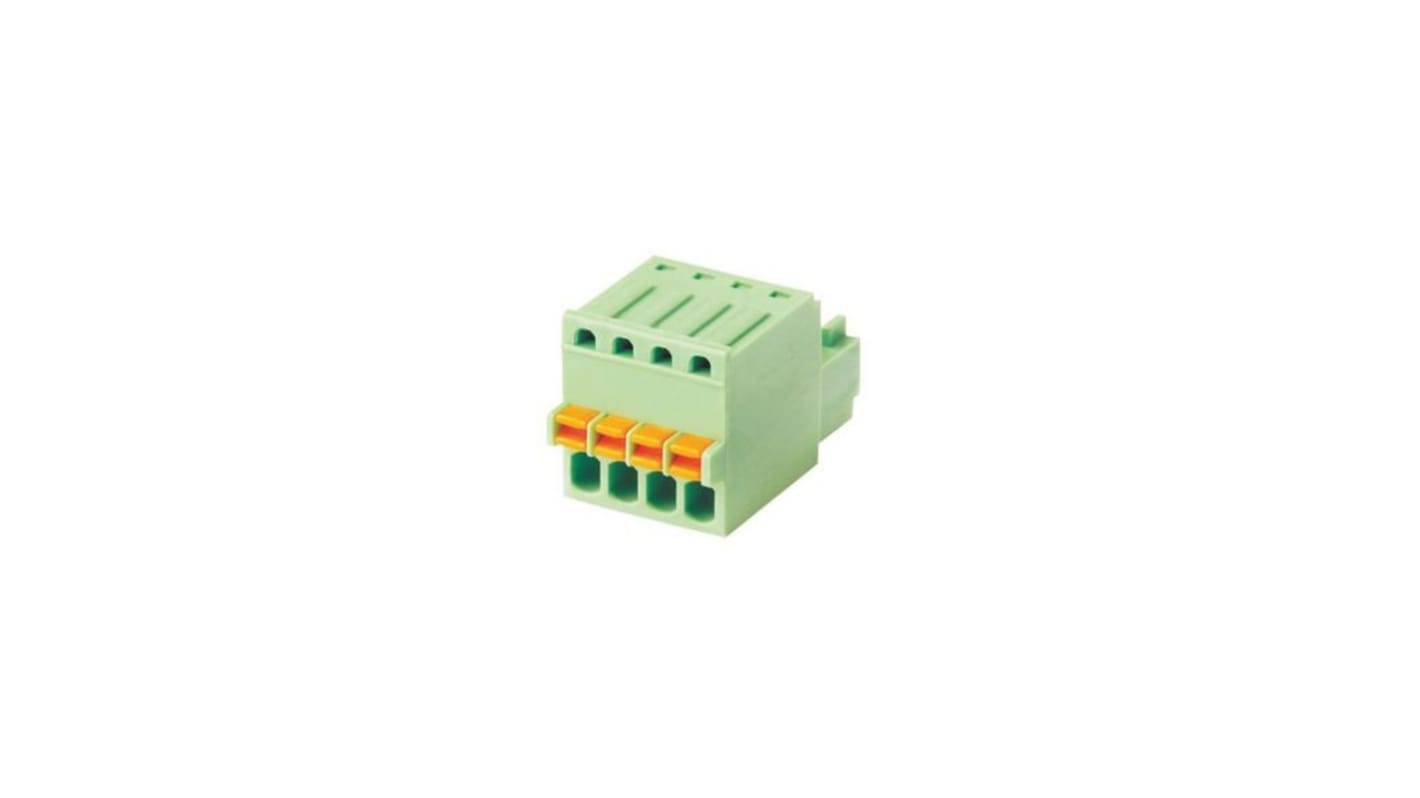 RND, 2.5mm Pitch, RND 205, 8 Way, , Pluggable Terminal Block, Header, Cable Mount, Spring Clamp Termination, RND