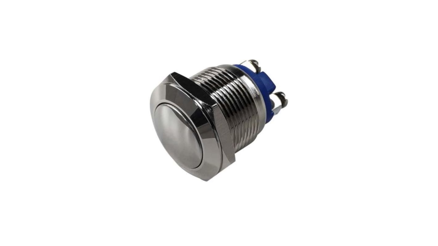 RND RND 210 Series Vandal Proof Push Button Switch, Panel Mount, 19mm Cutout, 1NO, 36V dc, IP65