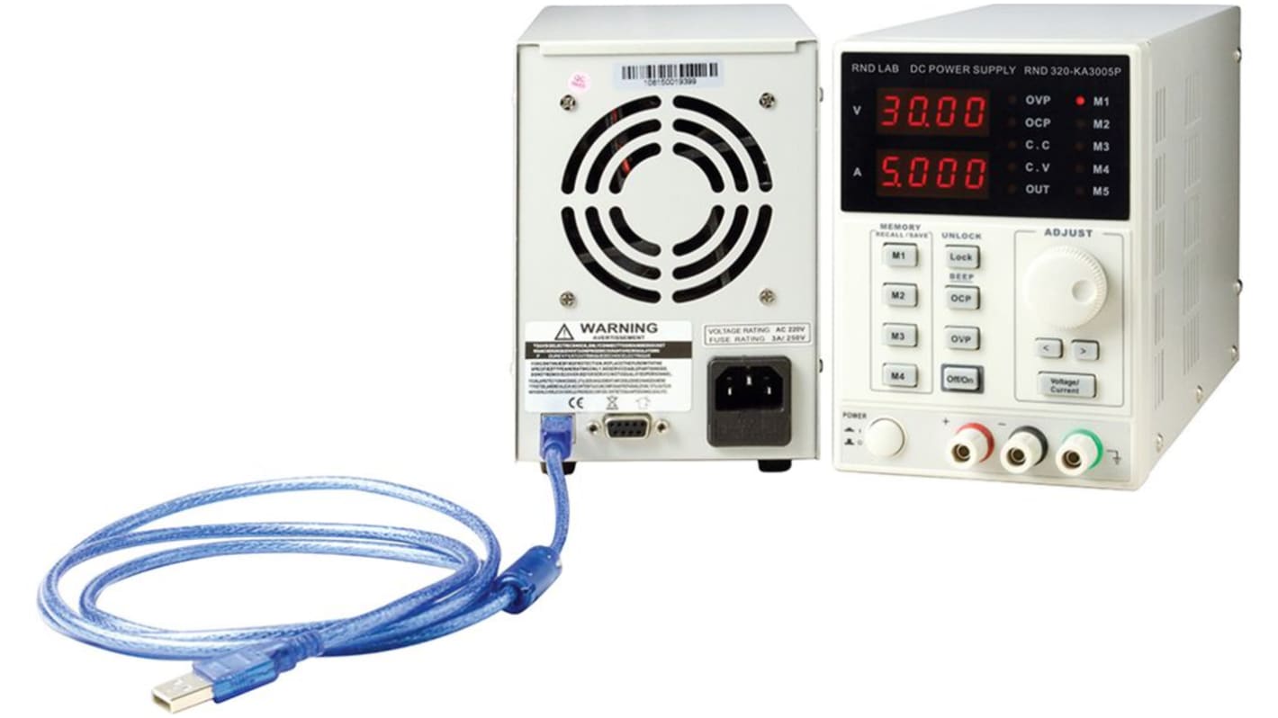 RND 320-KA3005P Series Bench Power Supply, 1-Output