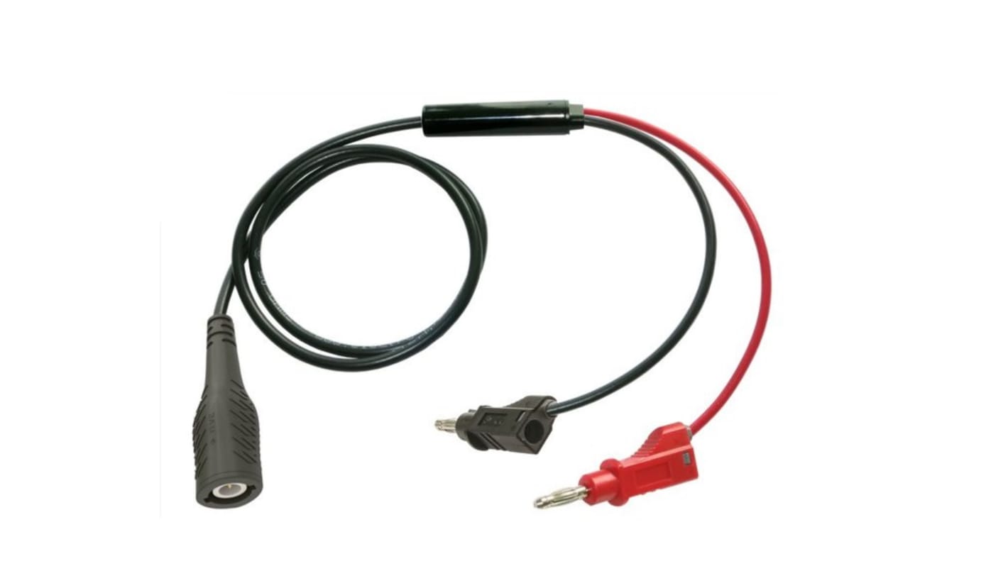RND Banana Plug, 3A, Black, 1m Lead Length
