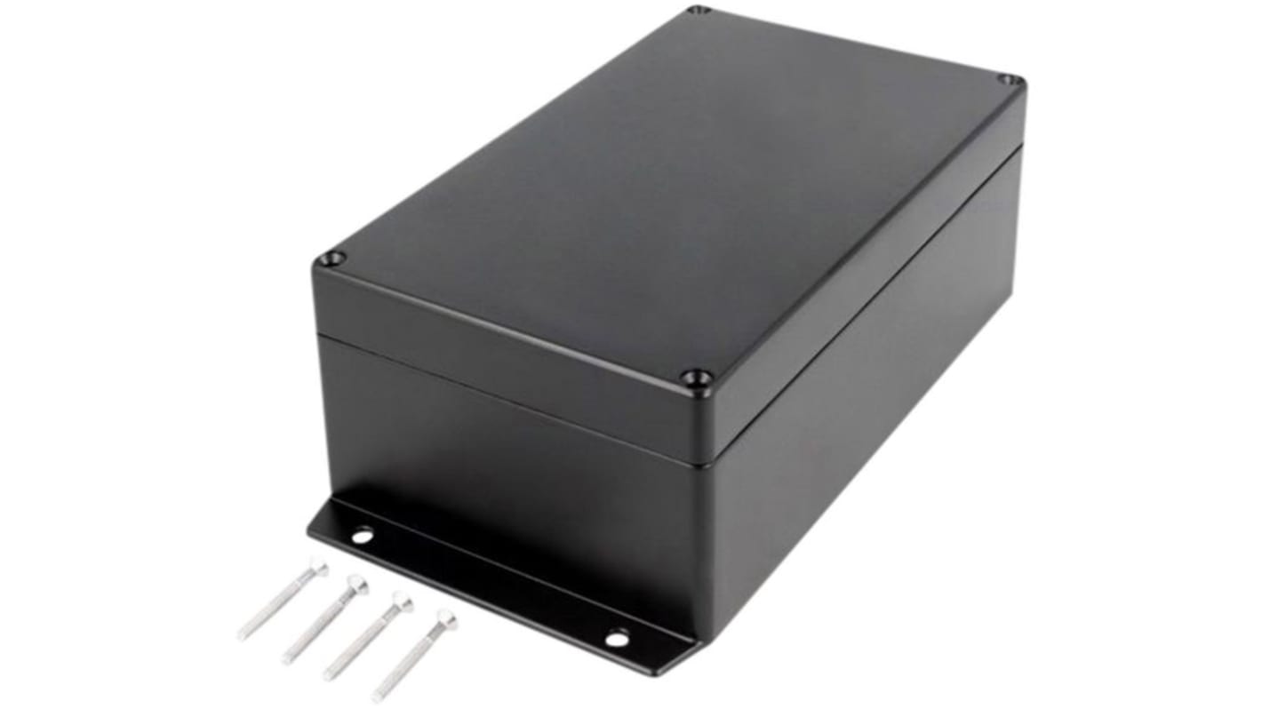 Caja RND de Aleación de aluminio Negro, 200 x 120 x 75mm, IP65