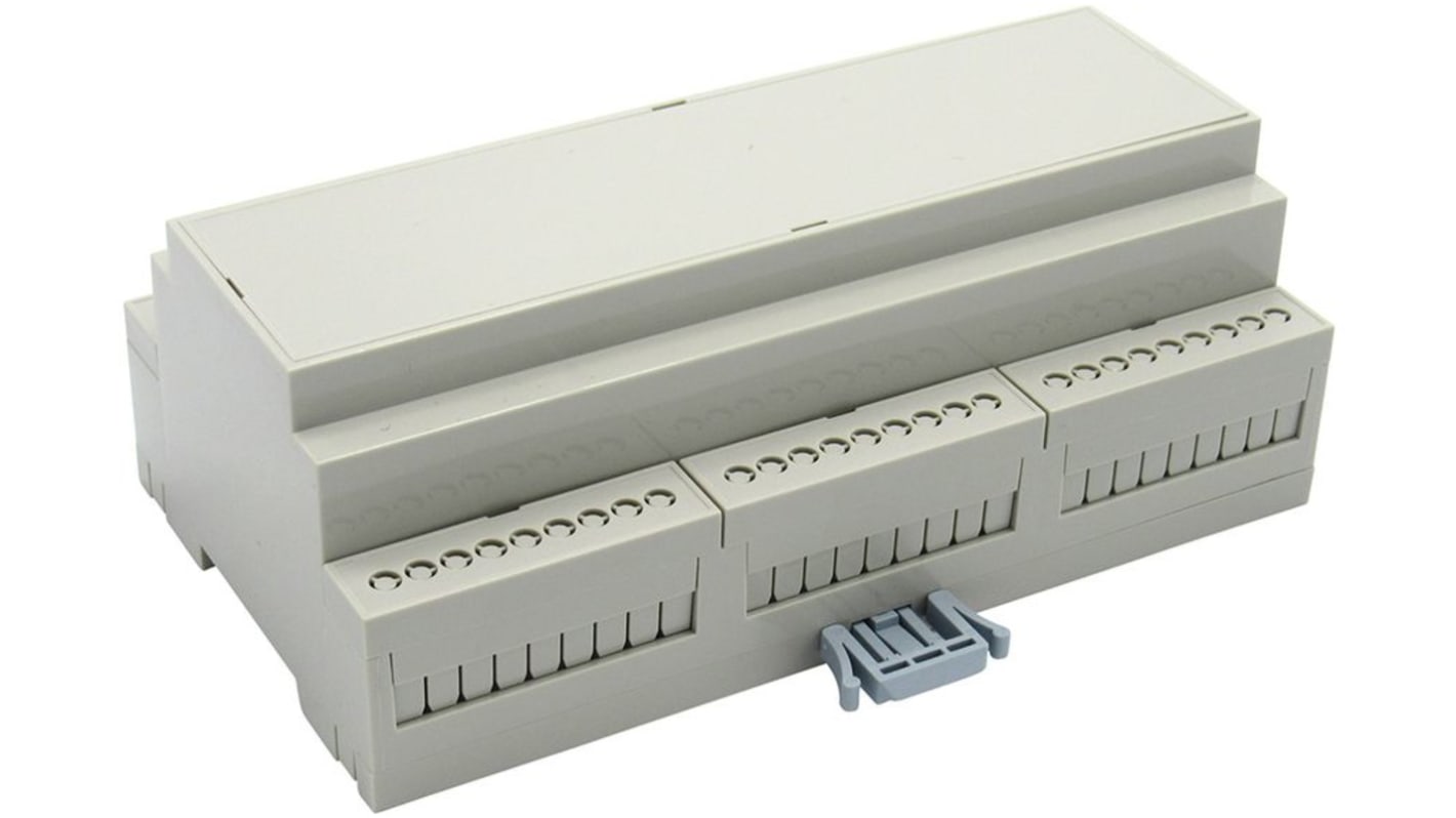 RND DIN-Rail Module Box Enclosure Type RND 455 Series , 159.5 x 90.2 x 57.5mm, ABS DIN RAIL Enclosure Box