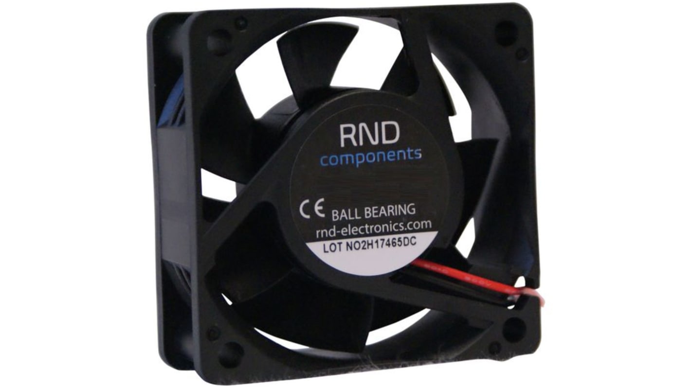 RND Axial Fan, 24 V dc, dc Operation, 33.6cfm, 3.84W, 160mA Max, 60 x 60 x 25mm