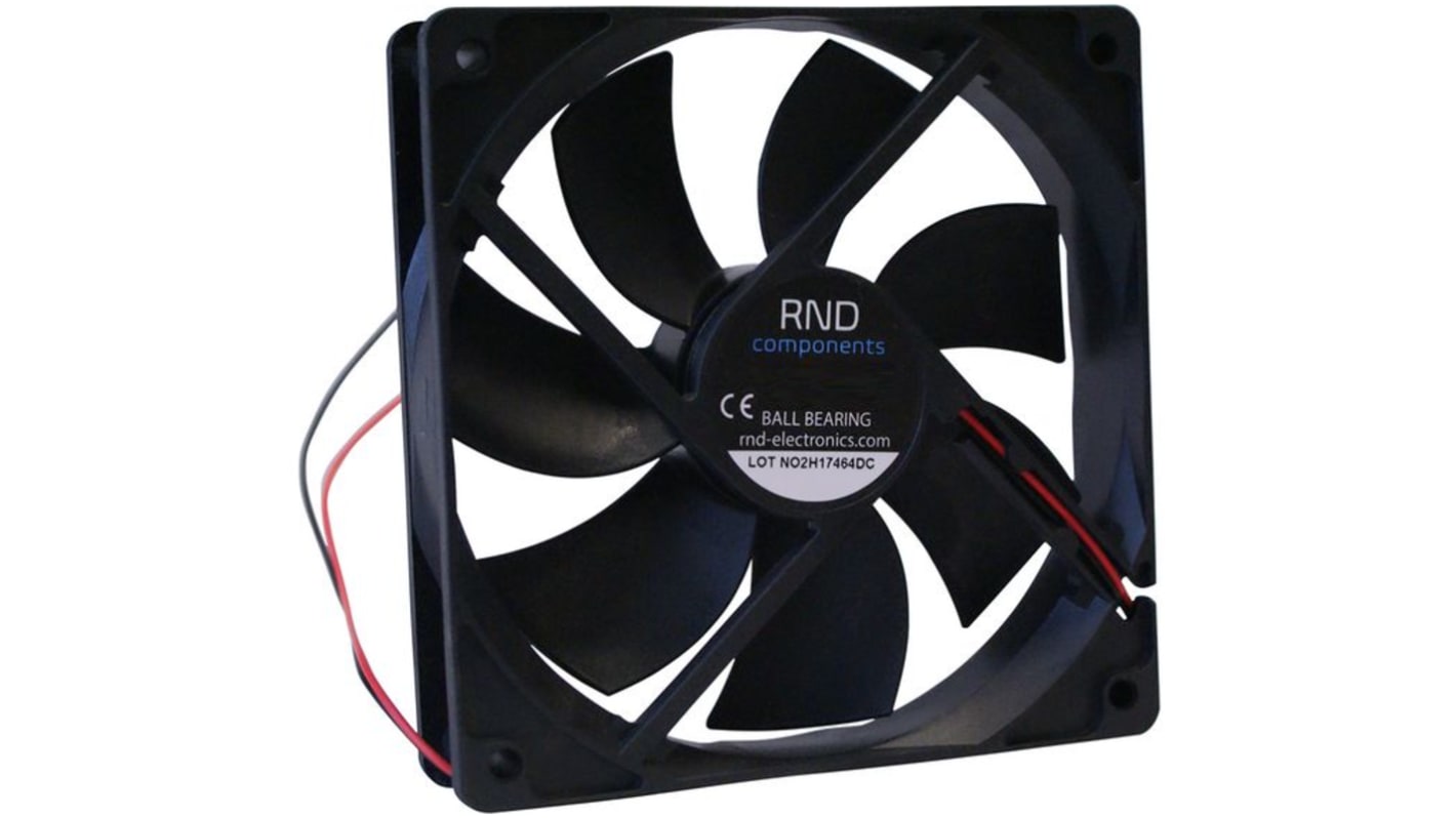 RND Axial Fan, 24 V dc, dc Operation, 80.5cfm, 4.8W, 200mA Max, 120 x 120 x 25mm