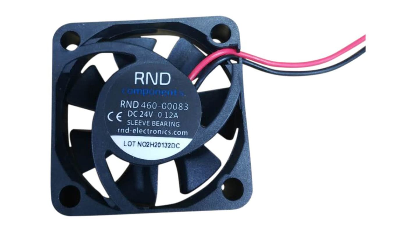 Ventola assiale in c.c. RND, 12.23cfm, 24 V c.c., 40 x 40 x 10mm
