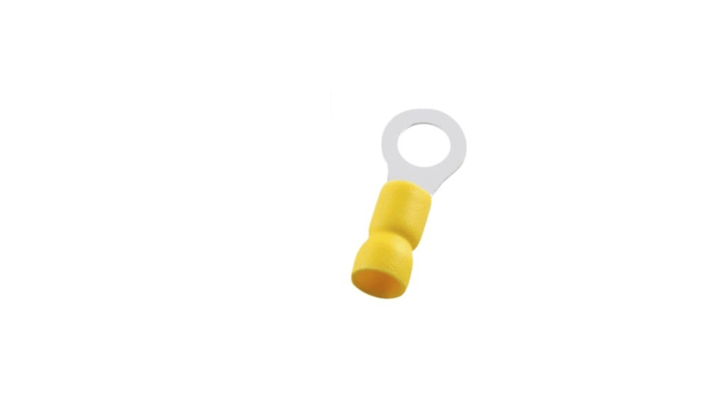 Ring terminal yellow 4.3mm, Vinyl