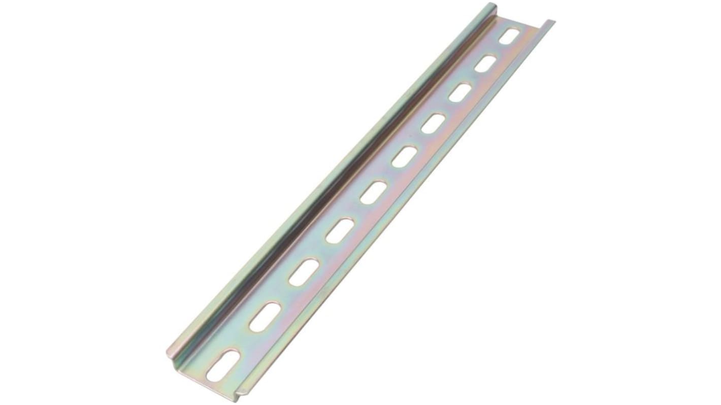 Top Hat Rail, pierced, 500 x 35 x 7.5mm,