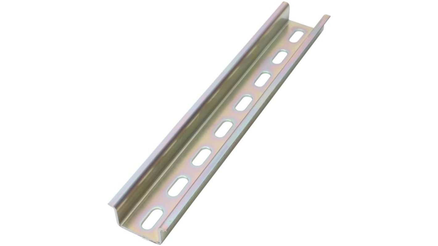 Top Hat Rail, pierced, 500 x 35 x 15mm,