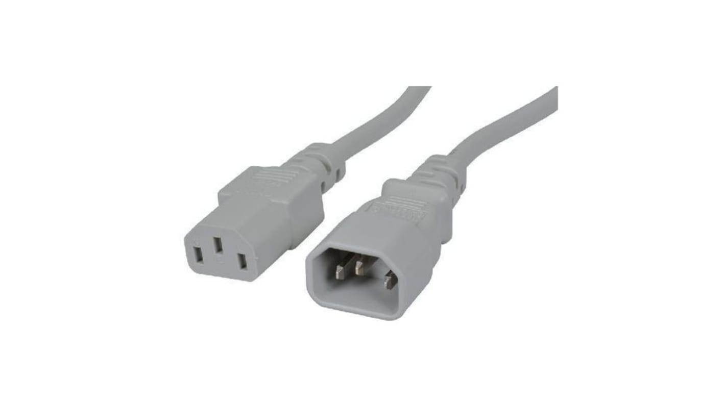 MAINS CABLE IEC C14 to IEC C13  3M WHITE