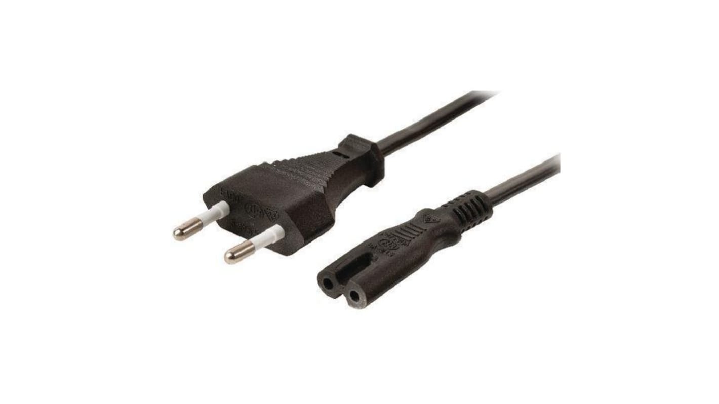 Mains cable Euro Male IEC-320-C7 0.3 m