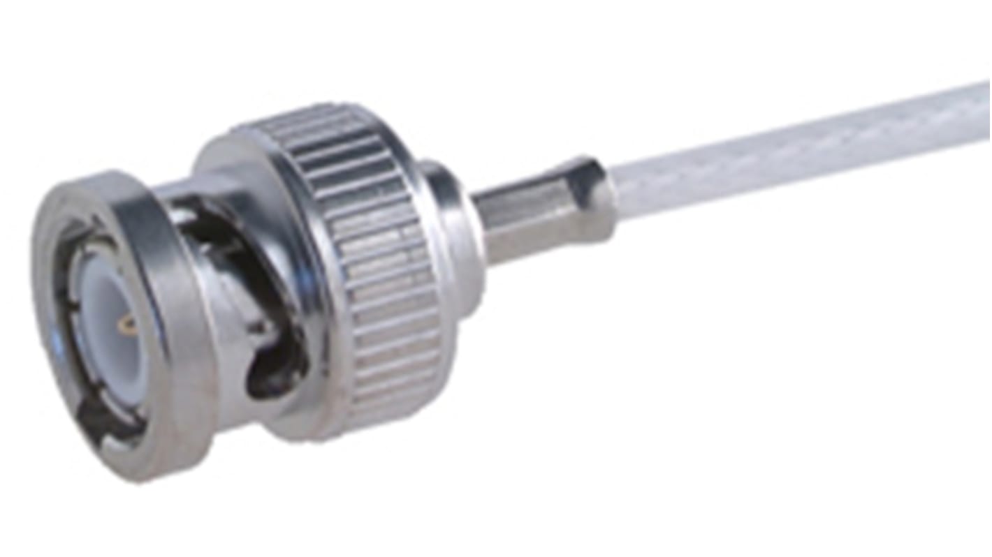 Huber+Suhner 11_BNC Series, Plug Cable Mount, IDC Circular Coaxial Connector, Crimp Termination, Straight Body