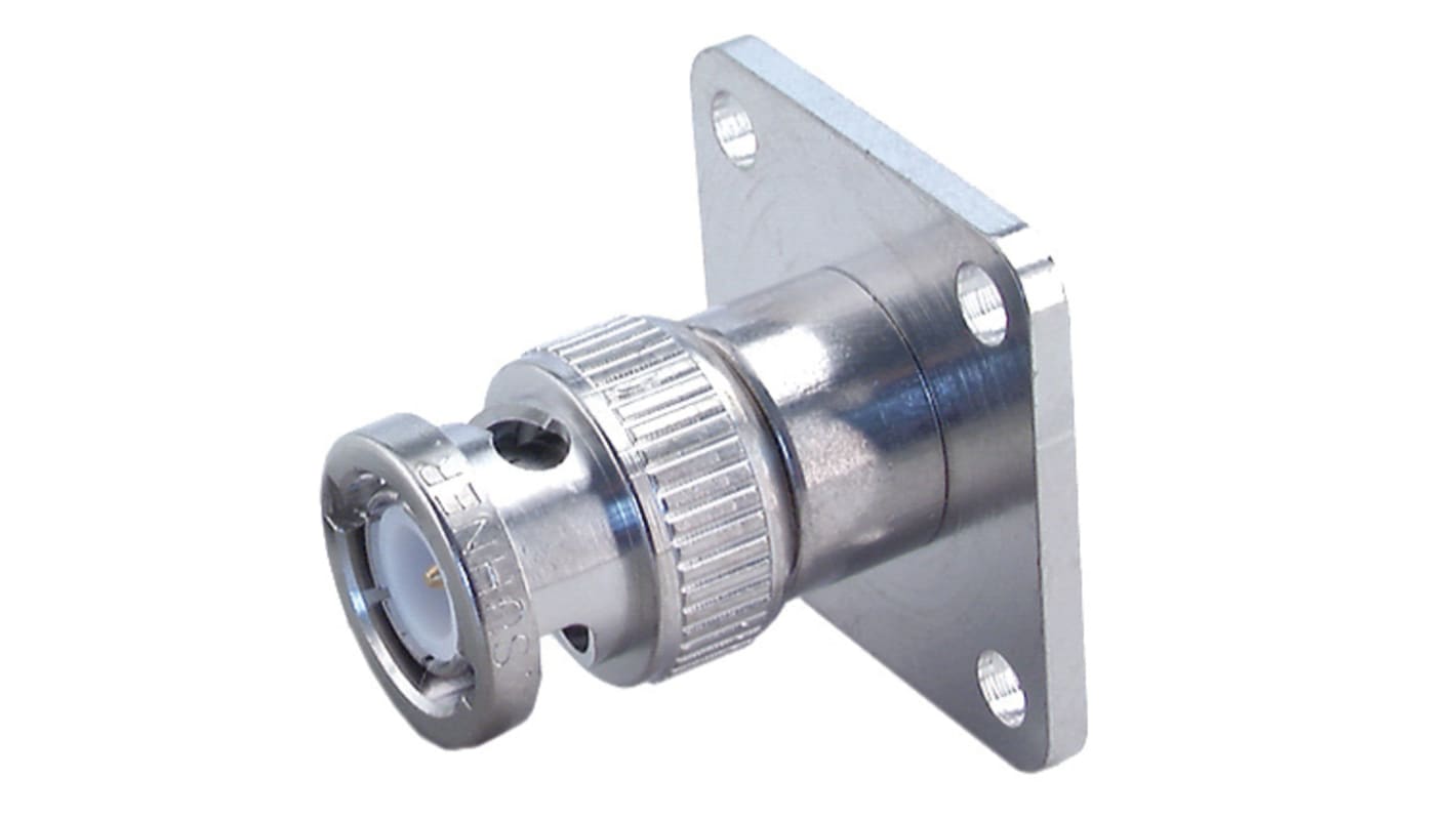 Huber+Suhner 13_BNC Series, Plug Panel Mount BNC Connector, Solder Termination, Straight Body
