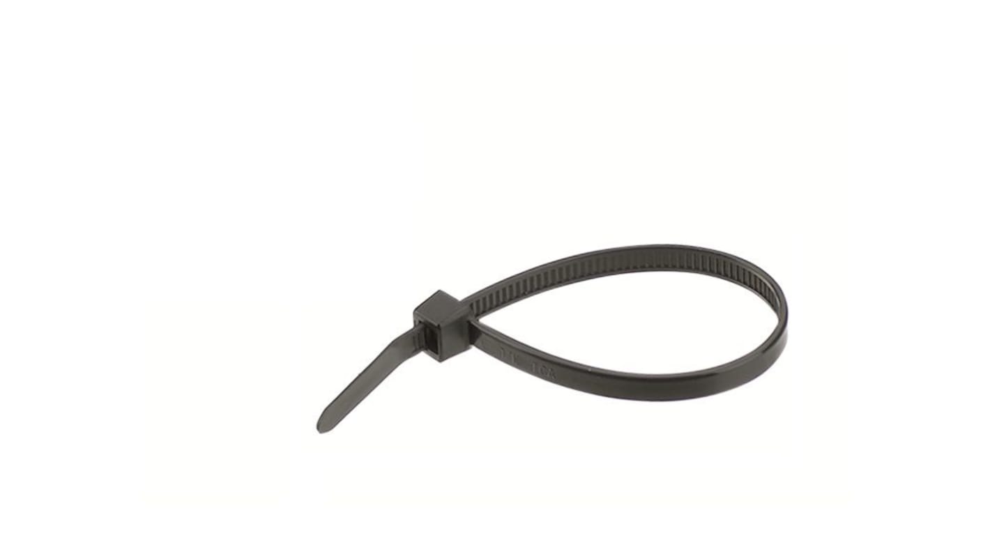 Cable Tie 7.2x380 Black Pack 100