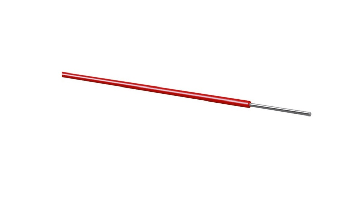 Solid Wire YV PVC 0.8mm² Red 100m