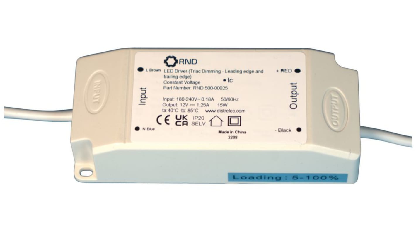 Triac Dimmable CV LED Driver 15W 24V