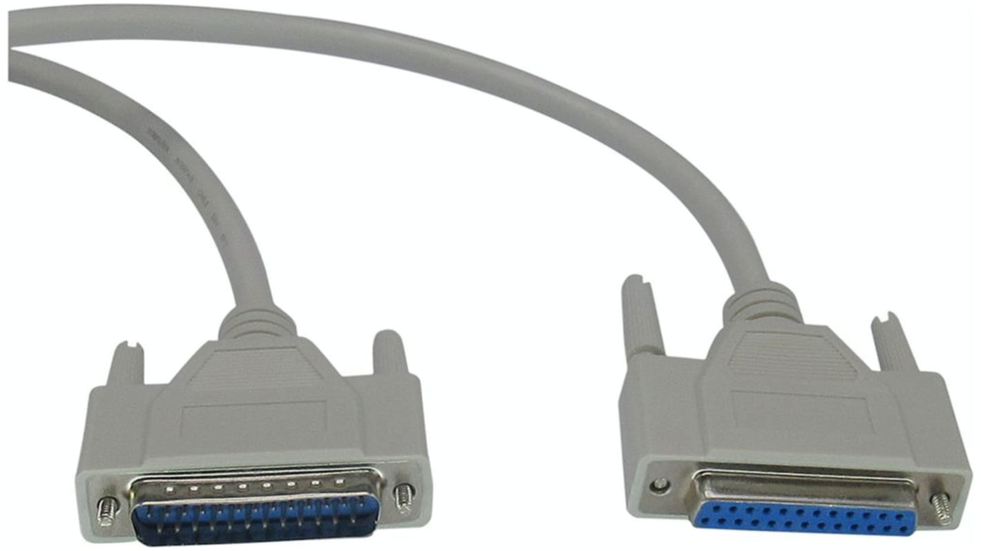 D-sub cable, DB25, m-f 10 m 25-pin malet