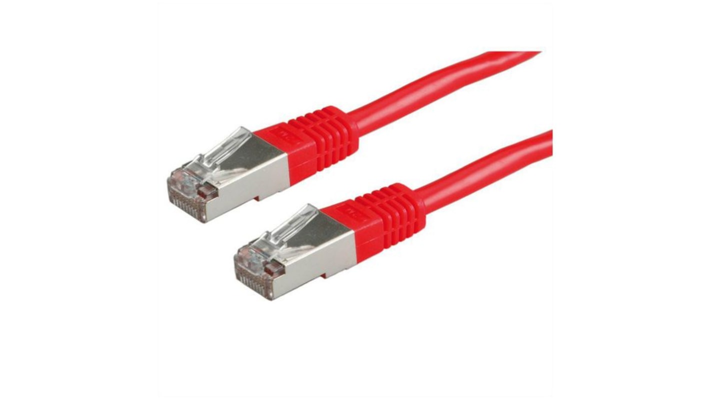 RND Cat6 Straight Male RJ45 to Straight Male RJ45 Ethernet Cable, SF/UTP, Red PVC Sheath, 3m