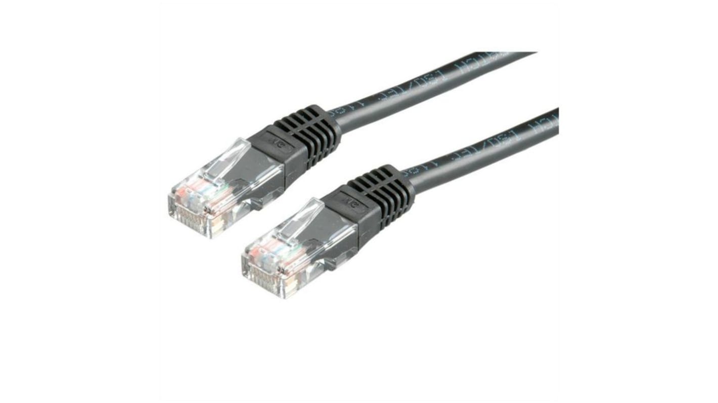 Cable Ethernet Cat6 UTP RND de color Negro, long. 1.5m, funda de PVC