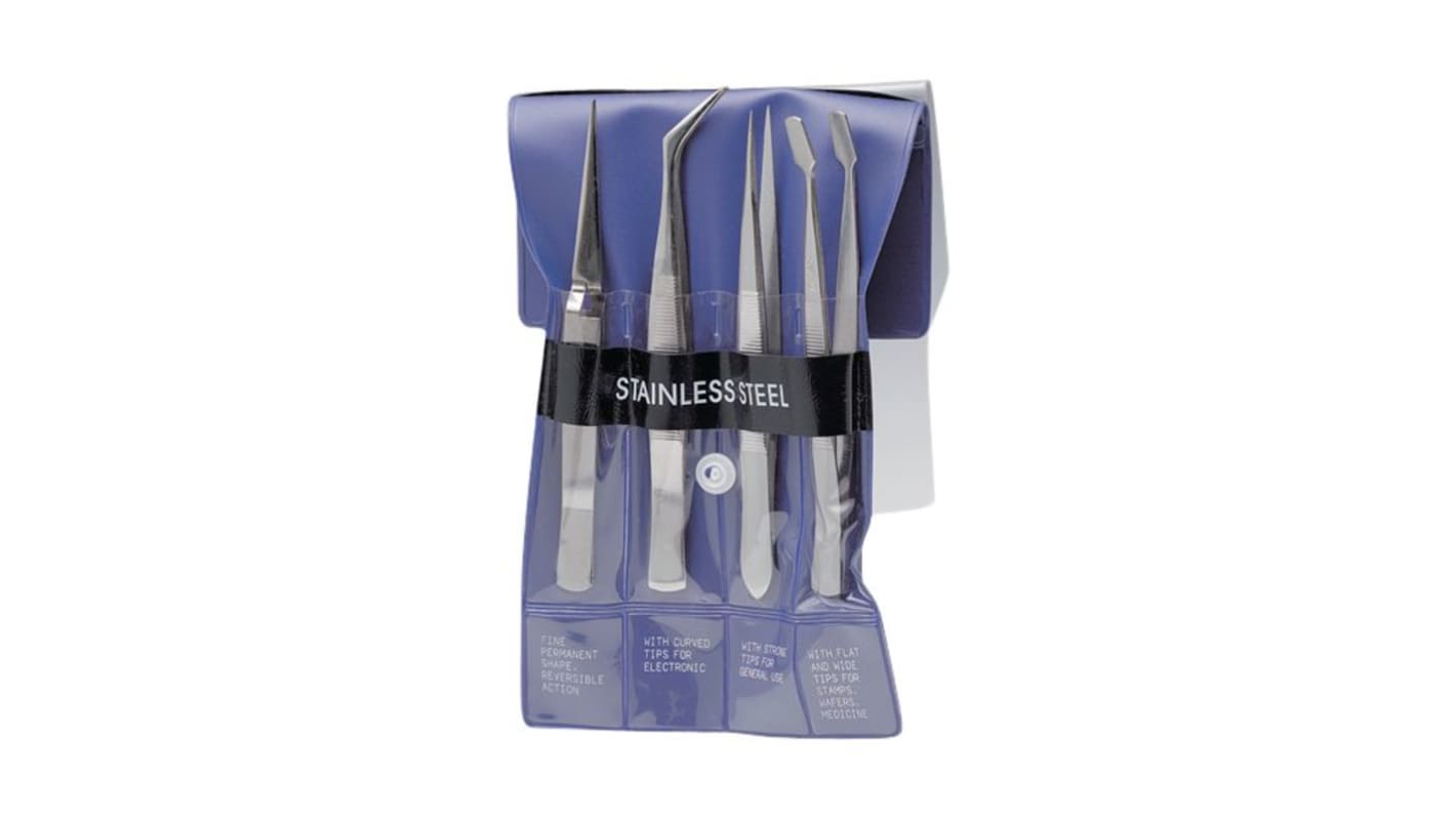 Set of Precision Tweezers 4-Part