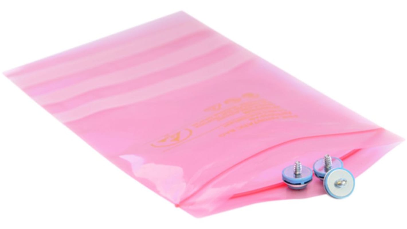Pink A/S Reclosable bag 8x10 w&l pk100