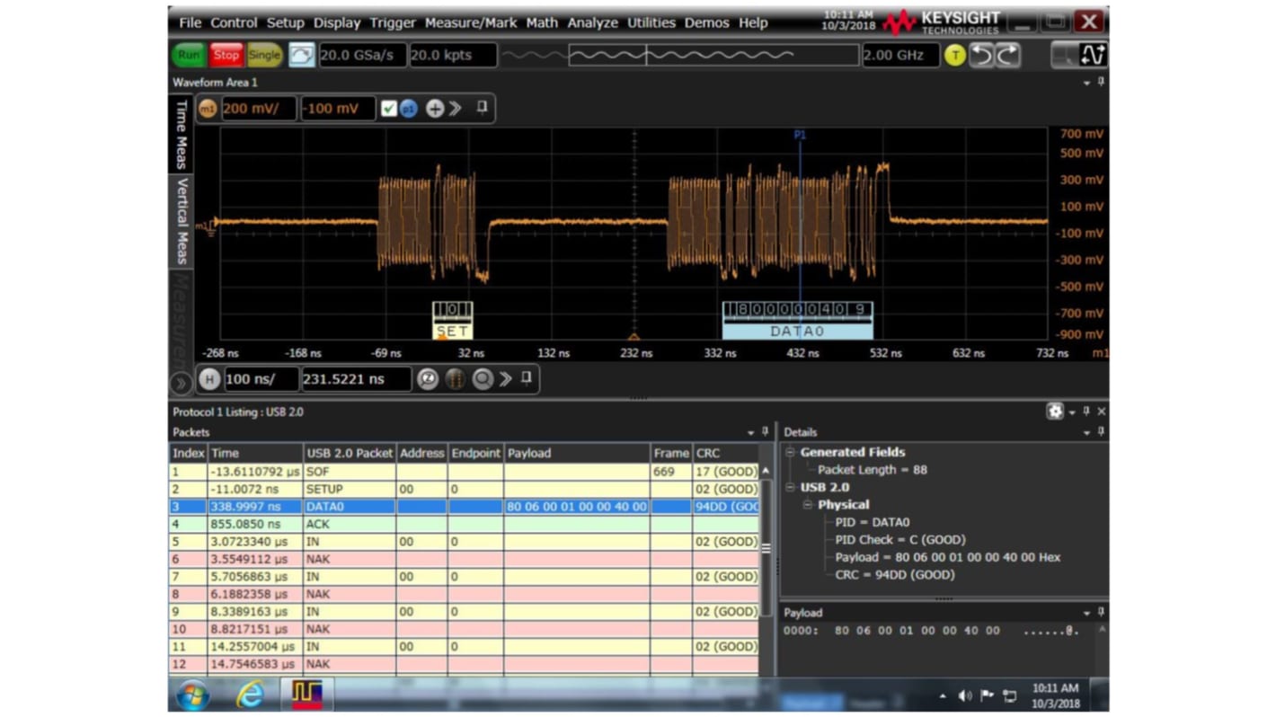 Keysight 示波器软件, Infiniium 系列, Oscilloscope Analysis