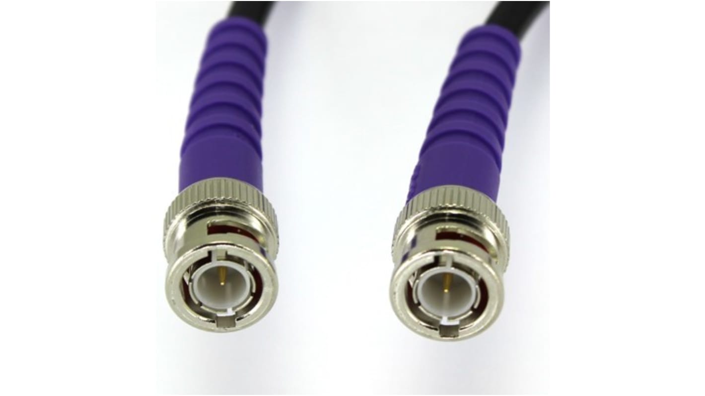 RS PRO RG6 Koaxialkabel konfektioniert, 75 Ω, 10m, BNC / BNC, Aussen ø 6.9mm B Ausricht, gerade, Schwarz