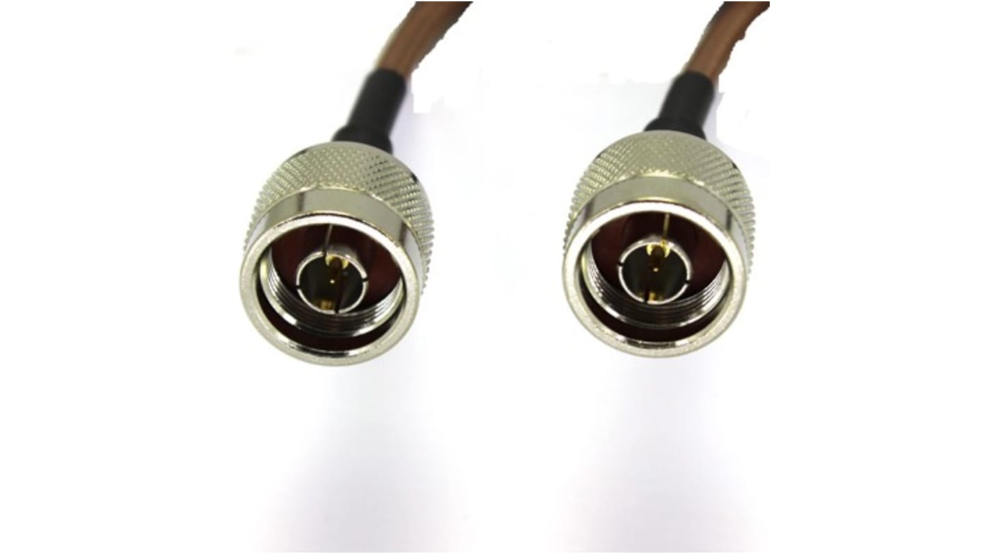 RS PRO Male N Type to Male N Type, 1m, RG142 Coaxial, Terminated50 Ω