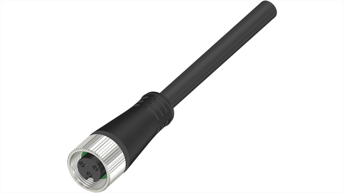 RS PRO Straight Female 3 way 7/8 in Circular to Actuator/Sensor Cable, 2m